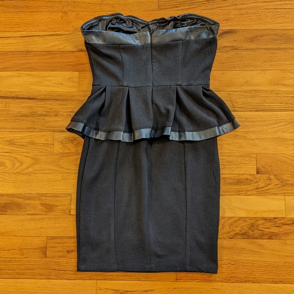 Nikibiki Strapless Black Peplum Dress - Picture 3 of 9